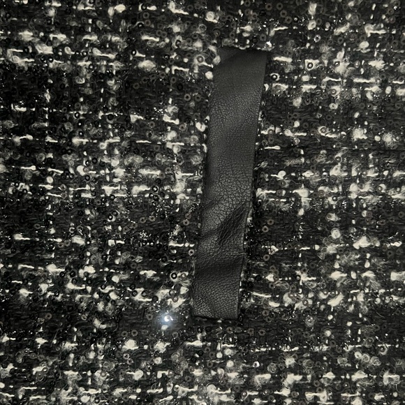 Michael Kors Metallic Tweed and Faux Leather Jacket/Coat - Picture 7 of 9